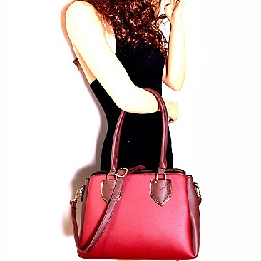 Multi-Compartment 2 in 1 Satchel Wristlet SET