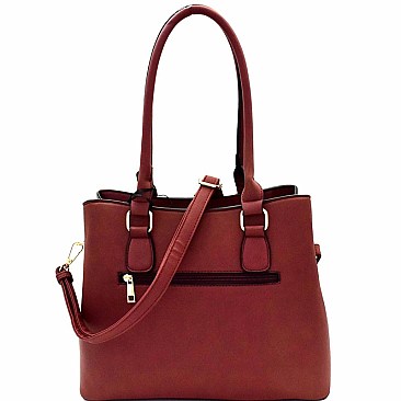 Zipper Accent 2 in 1 Classy Tote Value SET MH-HY4082S