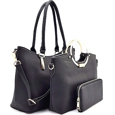 3 IN 1 VALUE SET OF TOTE SATCHEL AND MATCHING WALLET RZ-HY890