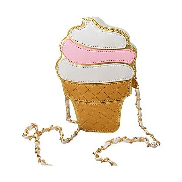 Unique Ice Cream Satchel Crossbody Handbag