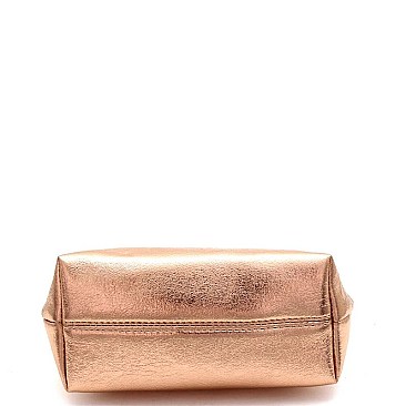 Kiss-Lock Accent Frame Metallic Clutch Shoulder Bag