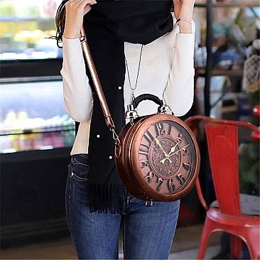 Real Alarm Clock Vintage Women Handbags