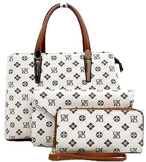 Classic TOP-HANDLE MONOGRAMMED 3 IN 1 SATCHEL Set