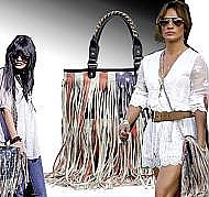 CELEBRITY USA FLAG FRINGE TOTE