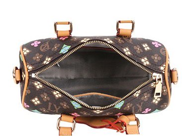 2-IN-1 Monogram Print Boston Satchel W Wallet Set