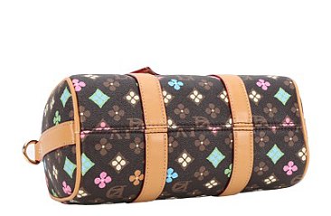 2-IN-1 Monogram Print Boston Satchel W Wallet Set