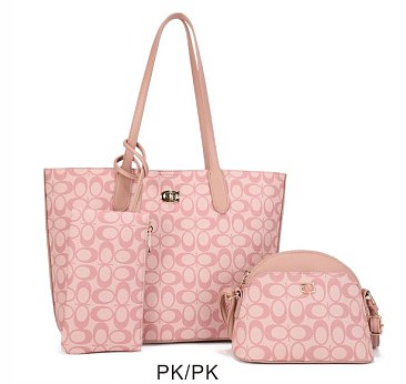 WHOLESALE l Monogram Handbag / Crossbody Wallet Set