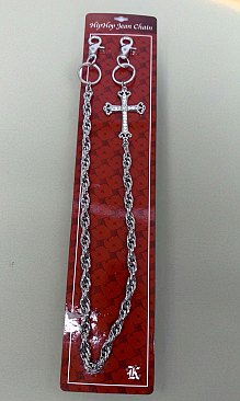 Trendy Cross Pants Chain Belt Chain