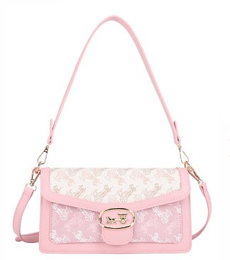 PINK Monogram Horse Satchel