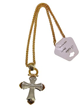 Bold Cross necklace with Long chain