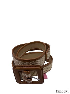 Straw Linen Belt
