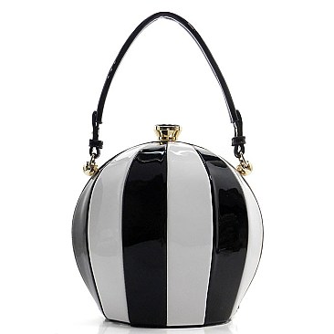 High Quality Stripe Bucket Boutique Handbag