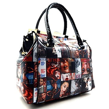 Quality Metal Ring Frame Magazine Print Satchel