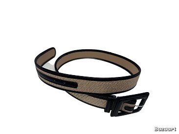 Straw Linen Belt