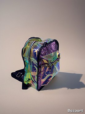 Holographic Rainbow Glitter Mini Backpack