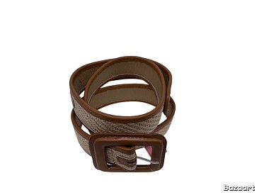Straw Linen Belt