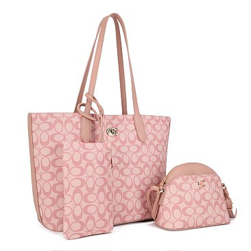 3-in-1 Oval Monogram Handbag / Crossbody Wallet Set