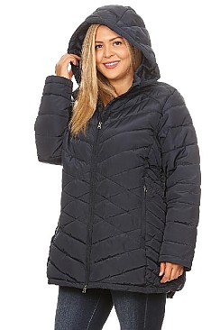 Solid Loose Fit Waterproof Jacket By Nina Rossi