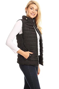 Fitted Waterproof Solid Bubble Vest By Nina Rossi