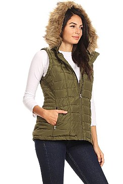 Solid Loose Fit Waterproof Vest By Nina Rossi