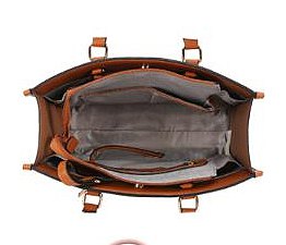 2-IN1 Oval Print Tote / Satchel W Wallet Set