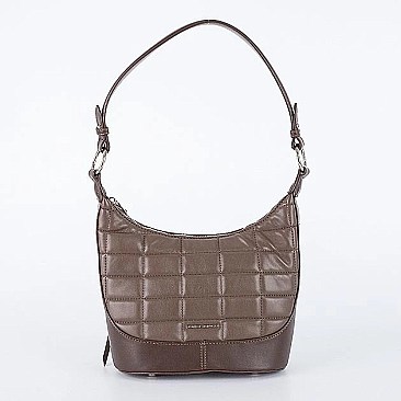 David Jones Paris Quilted Hobo Shoulder Bag