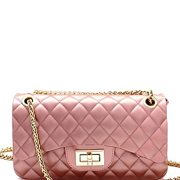 Quilted Matte Jelly Medium 2-Way Shoulder Bag JP068-MH