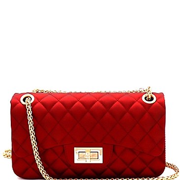 Quilted Matte Jelly Medium 2-Way Shoulder Bag JP068-MH