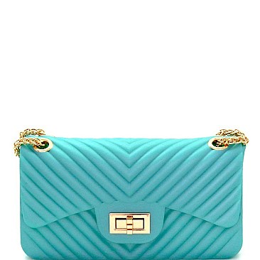 Chevron Embossed Jelly 2-Way Shoulder Bag MH-JB3137