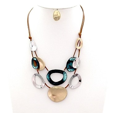 Open-cut Layered Necklace Set