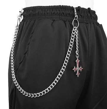 Trendy Cross Pants Chain Belt Chain