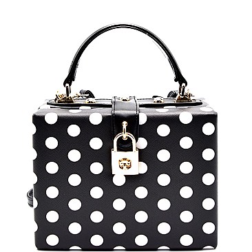 JT135-LP Polka Dot Print Medium Box Satchel