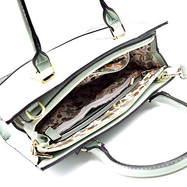 JW109-LP Two-Tone Structured 2 Way Satchel