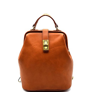 JX0016-LP  Frame-Top Vintage Backpack