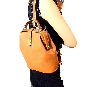 JX0016-LP  Frame-Top Vintage Backpack