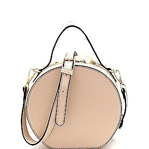 Round Medium Saffiano 2Way Bag