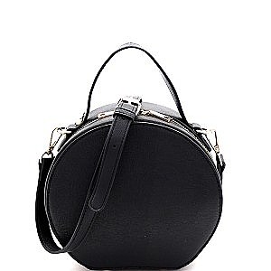 Round Medium Saffiano 2Way Bag