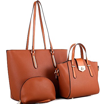 Classy 3 in 1 Shopper Tote Value SET MH-JX19202