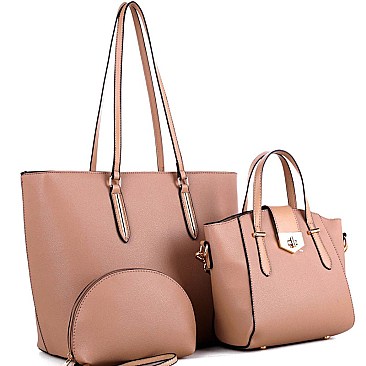 Classy 3 in 1 Shopper Tote Value SET MH-JX19202