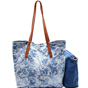 Paisley Print Reversible 2 in 1 Shopper Tote