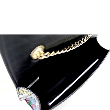 2 in 1 Transparent Clear Snake Print Shoulder Bag