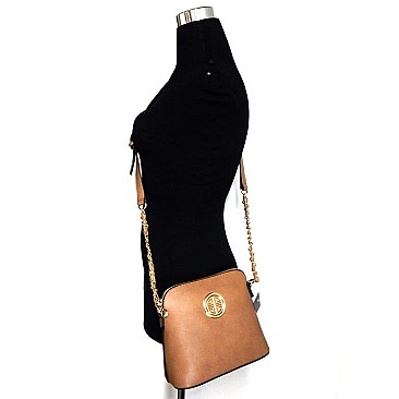 Emblem Cross-body Chained Strap Messenger