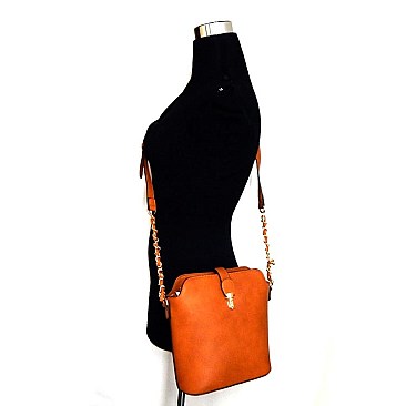 Push-Lock Cross-body Bag