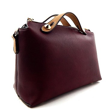 Two-Tone Small Hand-Hold Satchel - Petit