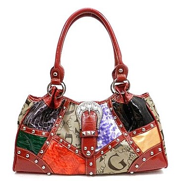 Signature G Style Buckled Handbag