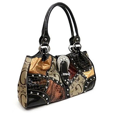 Signature G Style Buckled Handbag