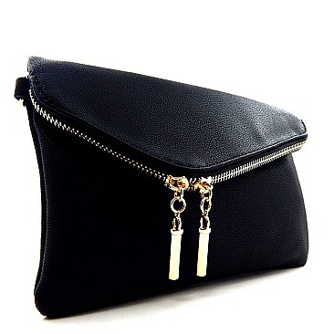 WU023-LPN Fashion 2 Way Flap Clutch Bag