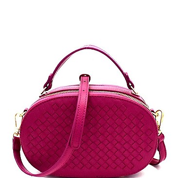 Woven Accent Round Boxy Cross Body MH-KLW2330