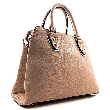 Leather Like Boutique Triple Compartment Satchel