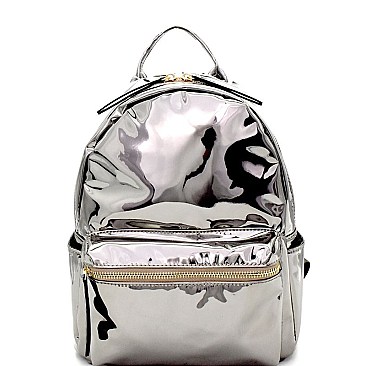 L0121-LP Multi-Pocket Metallic Fashion Backpack